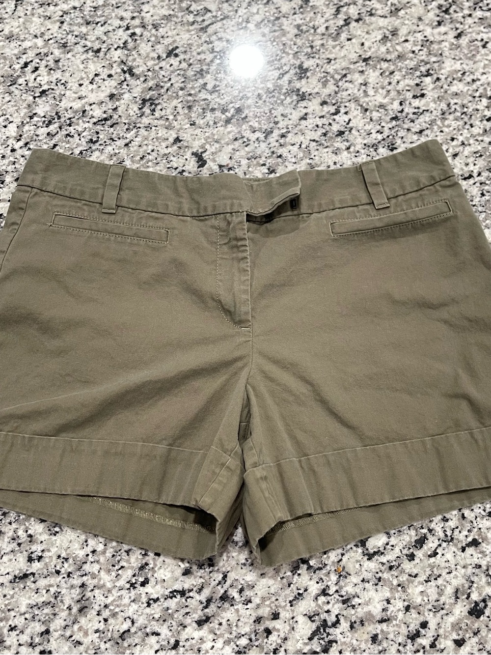 Ann Taylor Olive Green Women’s Casual Cotton Shorts - Size 12